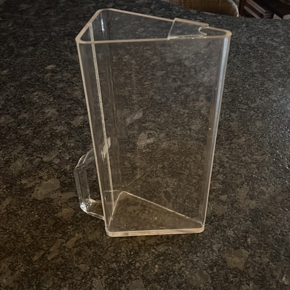 H.J. Stotter Lucite Clear MCM Acrylic Tall Triangle Pitcher